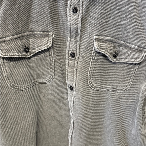 Outerknown Men's Light Gray Blanket Shirt - Picture 3 of 5